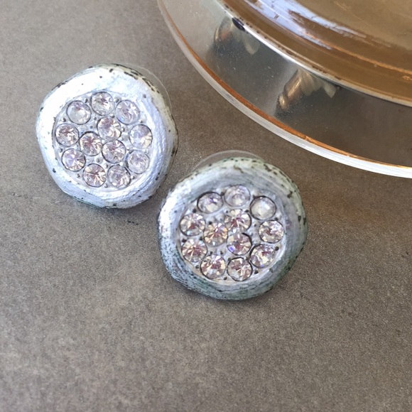 Jewelry - Abstract Round & Chunky CZ Earrings